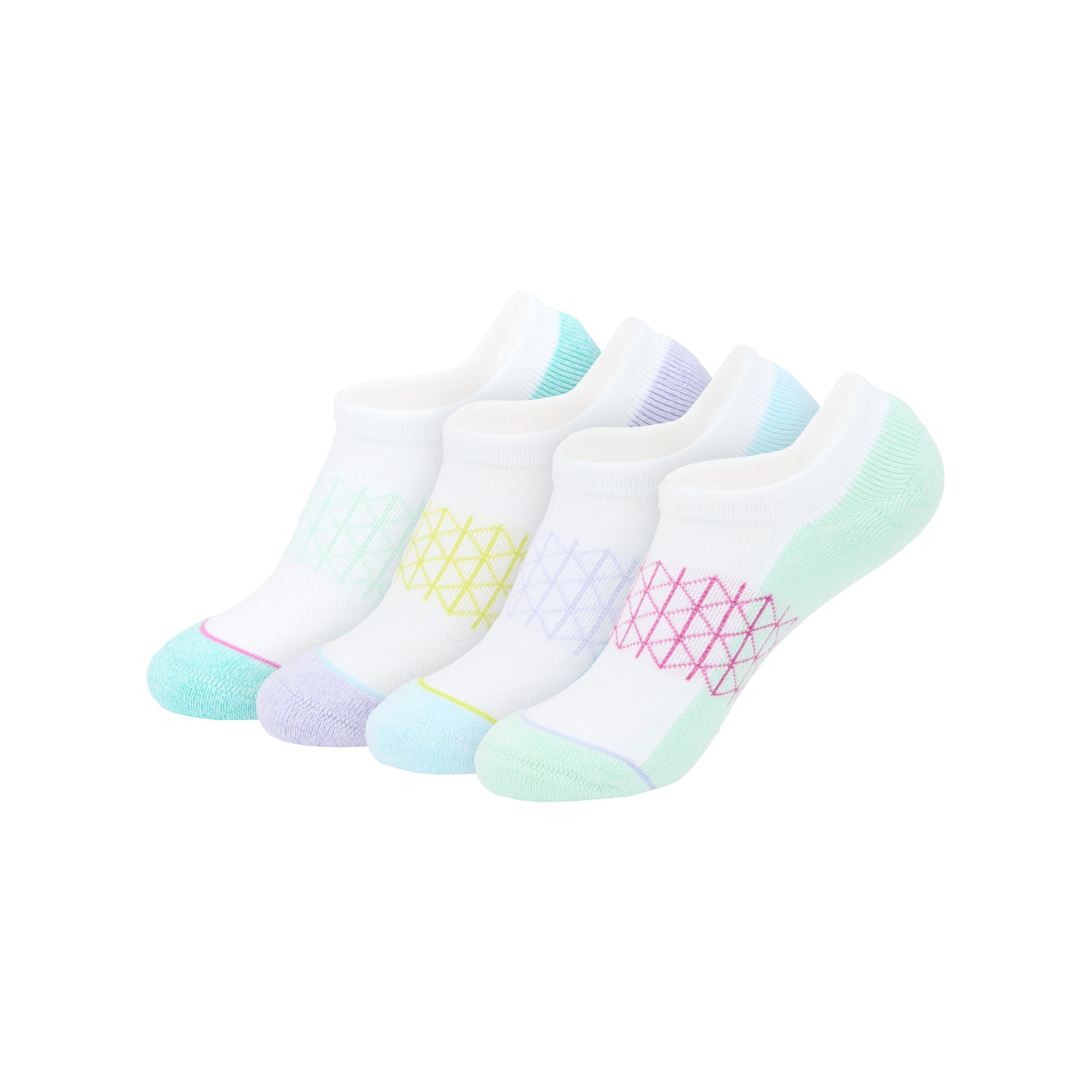 Hanes Women's Absolute Comfort Super No-Show Socks, 4-Pack, Size 5-9