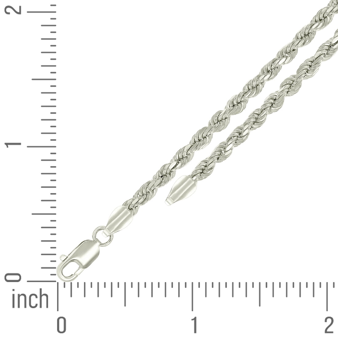 925 Sterling Silver Hollow Rope Chain Silver 3.5mm Anklet 9 Inch Anklet for Women and Men