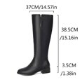 thumbnail image 4 of Mostsola Knee High Boots Women Heel Round Toe Side Zipper Tall Boots Mid Calf Boots, 4 of 9