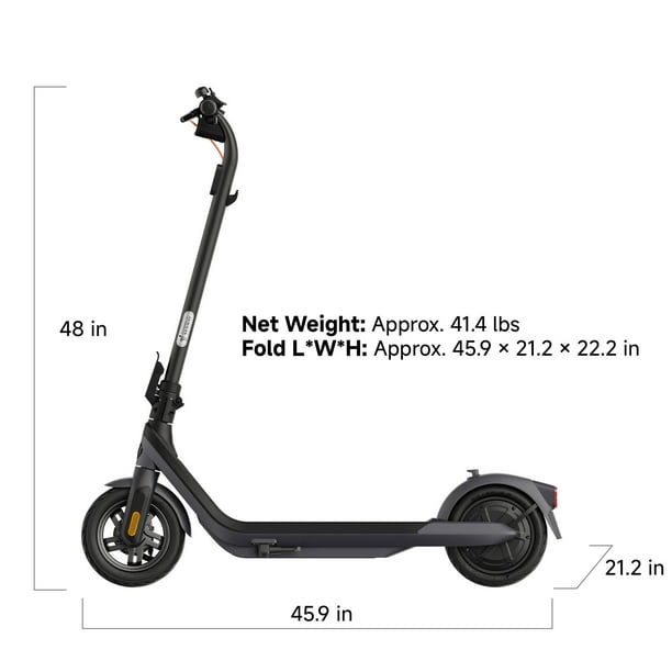 Segway E2 Pro Electric Scooter, 18.6 mph Max Speed, 21.7 Miles Max