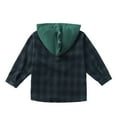 thumbnail image 5 of Esaierr Toddler Boys Classic Shirt for Baby Kids Hooded Plaid Shirt Jacket Cartoon Long Sleeve Button Fall Winter Tops for 1-7Y, 5 of 5