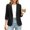 *Black, variant on ClodeEU Women's Single Button 3/4 Sleeve Blazer,Casual Lightweight Lapel Work Jacket Black,Women's Plus L