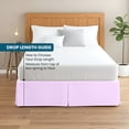 thumbnail image 3 of 9-Inch Drop Emperior Size 84" x 84" Lavender Solid Bed Skirt Split Corner Pleated Style Easy Fit Easy Care 100% Egyptian Cotton 500 Thread Count, 3 of 6