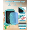 thumbnail image 3 of Tableta para niños de 2 a 3 años, tableta de escritura LCD, tableta de dibujo para niños, juguete de pizarra mágica de dinosaurio para niños de 2, 3, 4, 5, 6 años, regalos de cumpleaños (azul), 3 of 5