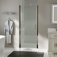 thumbnail image 5 of ExBrite 33.5" Fold Pivot Frameless Contemporary Aluminum Shower Door in Nickel, 5 of 9