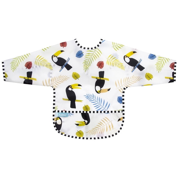 Kushies Cleanbib Art Smock Waterproof Clean Bib w/Pocket & Long Sleeves - K282