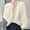 White, variant on Oplxuo Women's Cropped Cardigan Sweaters Comfy Lantern Long Sleeve Open Front Bolero Shrugs Casual Knitted Tops