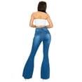thumbnail image 5 of Fashion2Love Women's Juniors Bell Bottom High Waist Flared Bootleg Jeans, 5 of 8