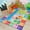 Blue Colorful, variant on YJ.GWL Kids Educational Fun Rug Play Mat Soft Animal Learning Area Rugs Carpet for Children Room Bedroom Playroom,Green & Yellow,3x5 Feet