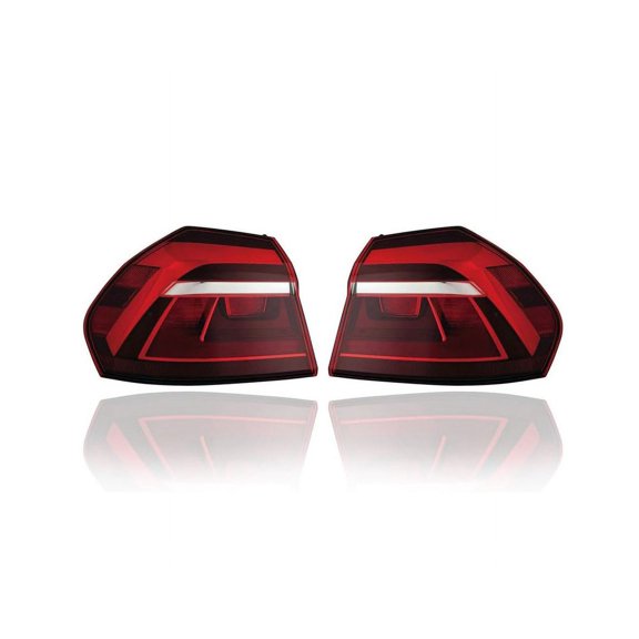 Tail Light Assembly - Compatible/Replacement for '17-19 VW Volkswagen Passat Sedan - LED, On Body - Pair, Left Driver   Right Passenger Set - 561945208C, 561945207C