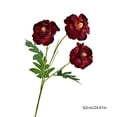 thumbnail image 3 of Artificial Ranunculus Flowers Bouquet 3 Heads – High End Faux Peony Stems for Home Decor, Wedding Centerpieces, Office and Table Arrangements, 3 of 6