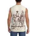 thumbnail image 4 of Balery Two Cowboys Riding Horses In The Desert Camisetas sin mangas para hombre, absorbe la humedad y protege contra el mal olor.-X-Large, 4 of 7