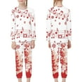thumbnail image 2 of Renewold Xmas Trees Music Notes Pajama for 3-4T Girls Boys Multi-Season Soft Loose Sleepwear Shirt Long Pants Set of 2 Casual Christmas Daily Wear Sleep Loungewear, 2 of 5