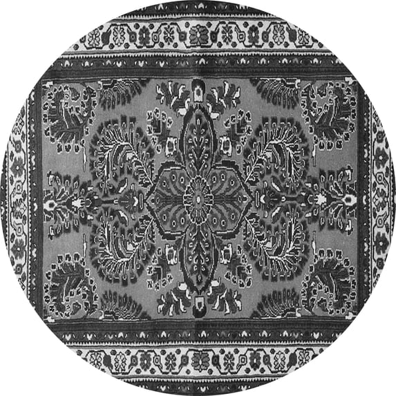 Ahgly Company Indoor Round Persian Gray Traditional Area Rugs, 7' Round
