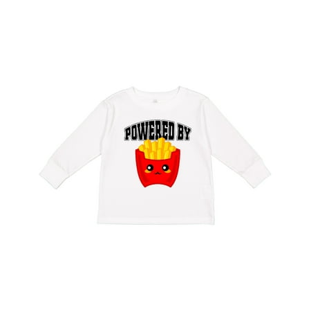 

Inktastic French Fries Powered by Fries Boys or Girls Long Sleeve Toddler T-Shirt