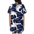 thumbnail image 3 of Lsque Angry Shark Women's Short-Sleeved Pajama Set - 2 Piece Soft and Lightweight Sleepwear Set-Large, 3 of 9
