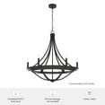 thumbnail image 7 of Hunter - Perch Point 6-light Noble Bronze, Large Chandelier, Dimmable, Casual Style, Empire Shaped, for Bedrooms, Dining, Living Rooms - 19414, 7 of 7