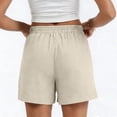 thumbnail image 6 of PIWHJQK Women Athletic Casual Shorts Women's Solid Casual Comfortable Mid Rising Shorts With Pockets Bottoms, 6 of 6