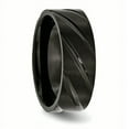 thumbnail image 4 of Titanium Swirl Design Black IP-plated 8mm Brushed/Polished Band, 4 of 7