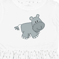 thumbnail image 4 of Inktastic Cute Smiling Baby Hippo Girls Toddler Dress, 4 of 5