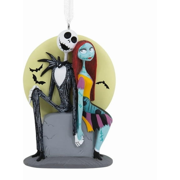 Jack Skellington and Sally (Tim Burton's The Nightmare Before Christmas) Hallmark Keepsake Christmas Tree Ornament 3HCM1592