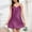 Purple, variant on Women Satin Nightgown Adjustable Straps Satin Nightgown Sexy Lingerie Silk Mini Slips V Neck Negligee Sleepwear Nightie Bridal Babydoll Short Nightwear