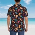 thumbnail image 4 of Honeii Cute Animals Print Men’s Hawaiian Shirt,Classic Button-Down Short Sleeve Shirt, for Beach, Vacation, and Outdoor Activities,Large, 4 of 7