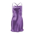thumbnail image 4 of Ketyyh-chn99 Robes d'Été pour Femmes Décontractées Robe de Mariée Décontractée Sans Manches Fluide Plissée Soleil Plage Bohème Élégante Évasée Robes de Fête Violet,m, 4 of 5
