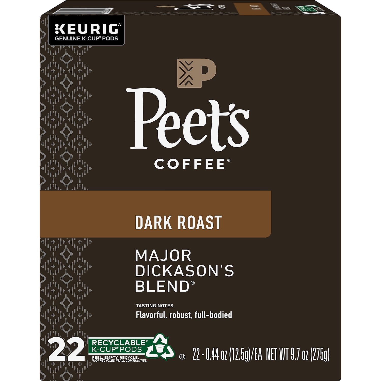 Peet's Coffee Peet's Major Dickason's Blend Coffee Keurig 65470