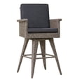 thumbnail image 3 of Cascada Outdoor Wicker Barstool with Cushions, Mixed Black, Dark Grey, 3 of 9