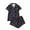 Black, variant on Cute Bow Pajamas Sets for Women 2 Piece Button Up Short Sleeve Nightwear Lounge Sleepwear