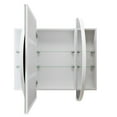 thumbnail image 2 of Glass Warehouse SC3-PL-48X30-W Nia 48" X 30" Framed Triple Door Medicine Cabinet - White, 2 of 7