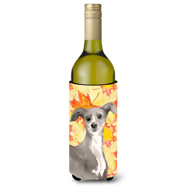 "Treasures - Abrazo decorativo para botella de otoño de galgo italiano, 750 ml, multicolor" Caroline's Treasures BB9527LITERK