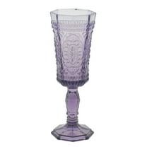 10 Strawberry Street Vatican 4 oz Champagne Flute, Set of 6, Amethyst Glass