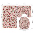 thumbnail image 3 of Beige Christmas Santa and Gift Pattern Bathroom Rugs Sets 3 Piece,Toilet Cover Set,Absorbent Non Slip Bathroom Mats Sets with U-Shaped Contour Rug Toilet Rug Set, 3 of 5