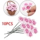 thumbnail image 3 of 10 Uds. de adornos en miniatura de rosas artificiales, flor rosa para casa de 1:12, 3 of 9