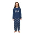 thumbnail image 4 of Let It Snow Hockey Christmas Pajamas, Navy Hockey Matching Family Pajamas, Long Sleeve Pajamas With Pockets, 4 of 7