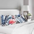 thumbnail image 2 of ABPHOTO Exotic Pink Flamingo Zebra Summer Tropic Palm Leaf Pillow Covers Pillowcase 20x60 inch Body Pillow Case Protector, 2 of 2