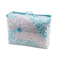 thumbnail image 5 of Comfort Spaces Twin/Twin XL Quilt Set 2-Piece Printed Damask Pattern Reversible Bedding, Teal/Gray, 5 of 5