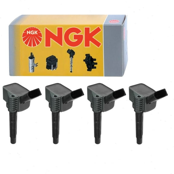 4 pc NGK Ignition Coils compatible with Volkswagen Jetta 1.8L 2.0L L4 2013-2018