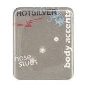 Lead Crystal Plastic Nose Stud Trio