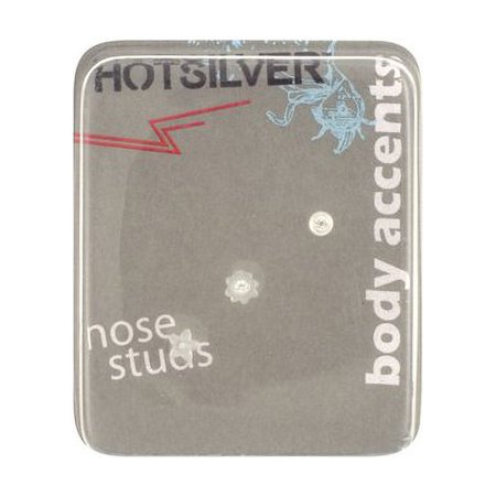 Lead Crystal Plastic Nose Stud Trio