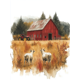 thumbnail image 1 of Qisvanset 12x16 Inch Farm Cow Goat Tractor Canvas Wall Art, Watercolor Barn Animal Rustic Home Decor, 1 of 8