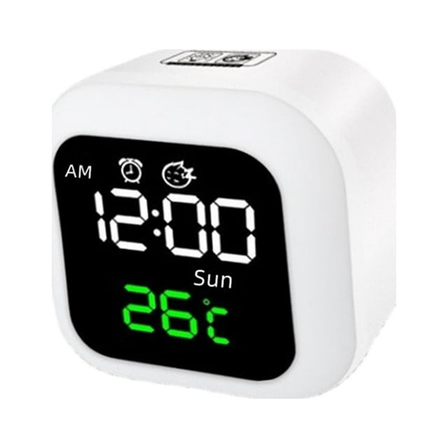 Reloj despertador digital para niños, función de sincronización, pantalla de 12/24 horas, reloj electrónico de escritorio para escritorio, dormitorio, Macarena Reloj despertador digital