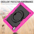 thumbnail image 4 of for iPad Pro 13 inch Case (M4 2024/M5 2025), 360 Rotating Shockproof Cover with Stand, Handle, Shoulder Strap, Rose, 4 of 7