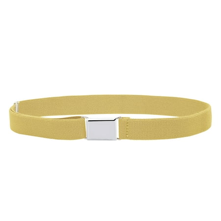 - Buyless Fashion Kids and Baby Adjustable and Elastic Dress Stretch Belt with Silver Buckle