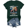 thumbnail image 3 of Linfrsh 4th Of July Shirts Women Women's USA Shirt 4th of July American Flag Graphic Tee Independence Day Summer Patriotic Tops(Dark Green,3XL), 3 of 8