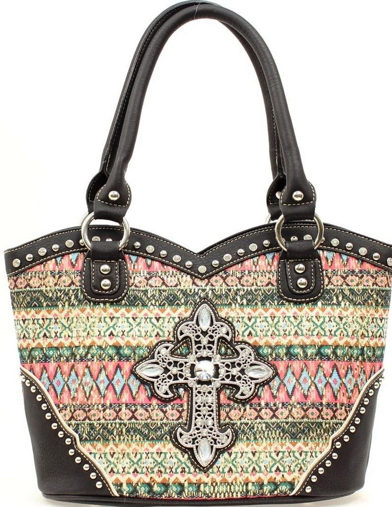 Blazin Roxx Western Handbag Womens Bucket Southwest Black N7544297