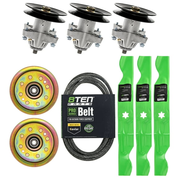 8TEN Spindle Belt Idler Blade Kit 50 inch for Cub Cadet RZT 50 942-04053C MK1002392