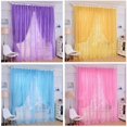 thumbnail image 2 of Bouanq Shower Curtain Liner Sheer Curtains for Living Room Semi Sheer Floral Pattern Light Filter Curtains 78Inch Length Rod Pocket Window Drapes for Bedroom/Sliding Glass Door/Kitchen, 2 of 2